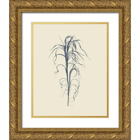 Dried Grasses V Gold Ornate Wood Framed Art Print with Double Matting by Murdock, Ramona