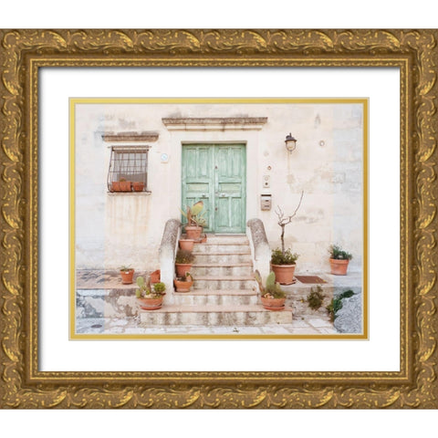Sassi Italy Doorway II Gold Ornate Wood Framed Art Print with Double Matting by Murdock, Ramona