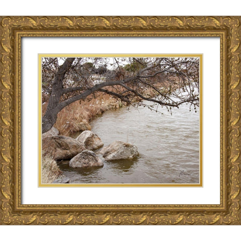 The Swimming Hole Gold Ornate Wood Framed Art Print with Double Matting by Murdock, Ramona