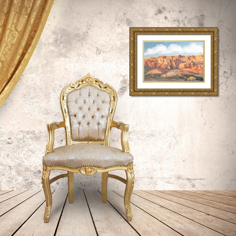 Snow Canyon II Gold Ornate Wood Framed Art Print with Double Matting by Murdock, Ramona