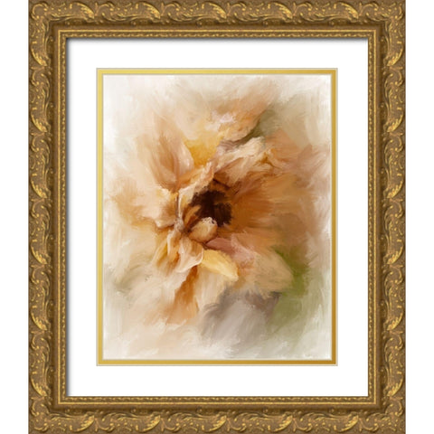 Sun Flower Gold Ornate Wood Framed Art Print with Double Matting by Murdock, Ramona