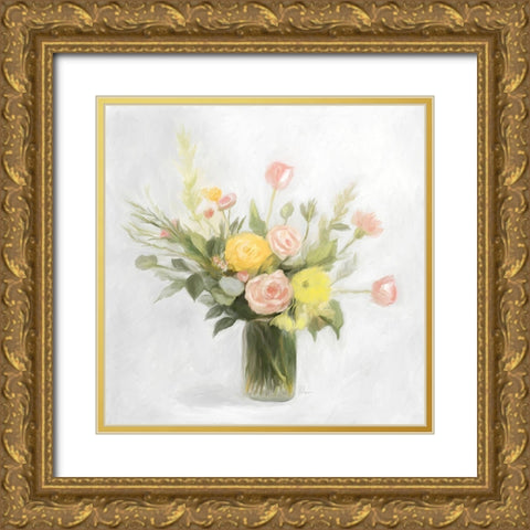 Happiness Gold Ornate Wood Framed Art Print with Double Matting by Murdock, Ramona