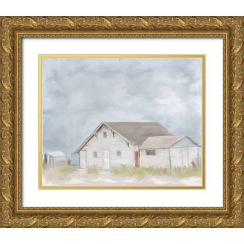 Grandpas Barn Gold Ornate Wood Framed Art Print with Double Matting by Murdock, Ramona