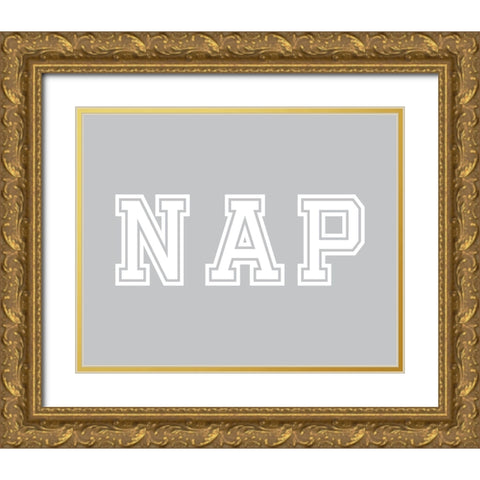 Nap Gold Ornate Wood Framed Art Print with Double Matting by Murdock, Ramona