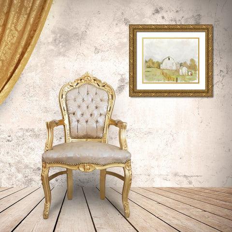 Barn 507 Gold Ornate Wood Framed Art Print with Double Matting by Murdock, Ramona