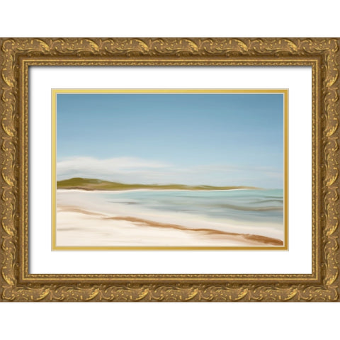Serene Seascape Gold Ornate Wood Framed Art Print with Double Matting by Murdock, Ramona