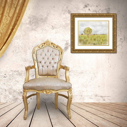 Lone Tree Gold Ornate Wood Framed Art Print with Double Matting by Murdock, Ramona