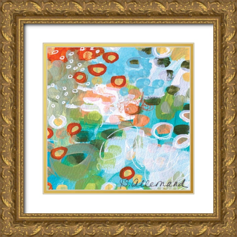 Superbloom IV Gold Ornate Wood Framed Art Print with Double Matting by Allemand, Sue