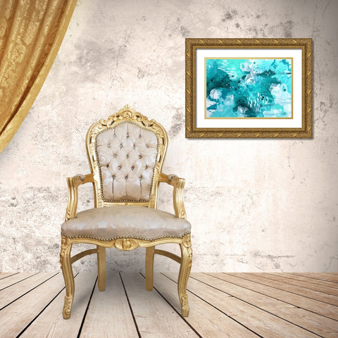 Ocean Mediation Gold Ornate Wood Framed Art Print with Double Matting by Allemand, Sue