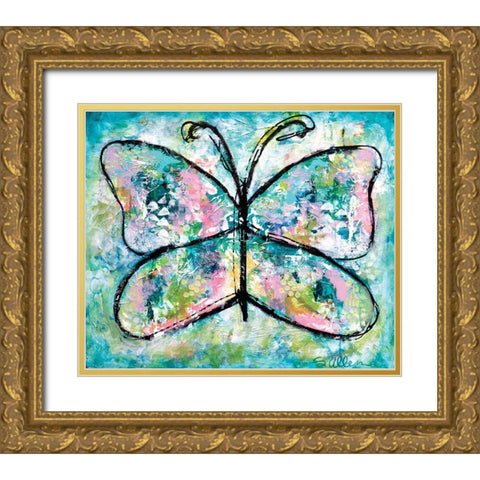 Be Free Gold Ornate Wood Framed Art Print with Double Matting by Allemand, Sue