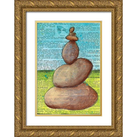Balance II Gold Ornate Wood Framed Art Print with Double Matting by Allemand, Sue