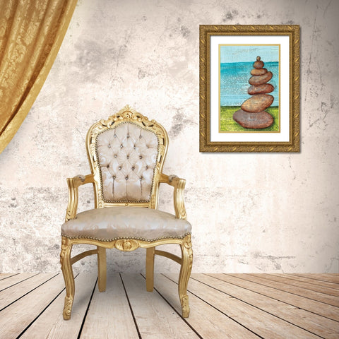 Balance III Gold Ornate Wood Framed Art Print with Double Matting by Allemand, Sue