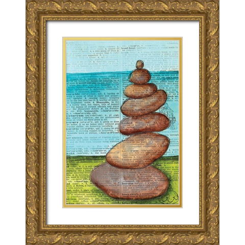 Balance III Gold Ornate Wood Framed Art Print with Double Matting by Allemand, Sue