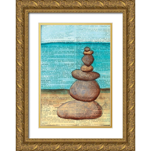 Balance V Gold Ornate Wood Framed Art Print with Double Matting by Allemand, Sue