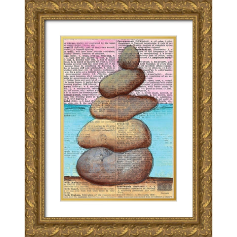 Balance VII Gold Ornate Wood Framed Art Print with Double Matting by Allemand, Sue