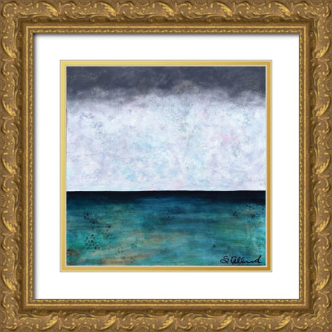 Winter Over Water Gold Ornate Wood Framed Art Print with Double Matting by Allemand, Sue