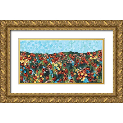 California Beauty Gold Ornate Wood Framed Art Print with Double Matting by Allemand, Sue