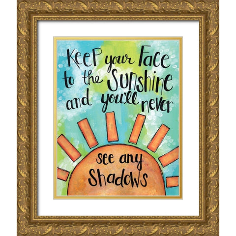 Face to the Sunshine Gold Ornate Wood Framed Art Print with Double Matting by Allemand, Sue