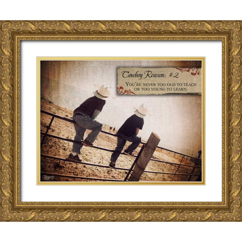 Cowboy Reason II Gold Ornate Wood Framed Art Print with Double Matting by Eva, Shawnda