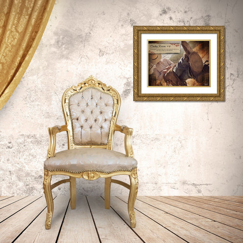Cowboy Reason IV Gold Ornate Wood Framed Art Print with Double Matting by Eva, Shawnda