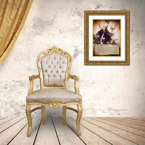 A Cowboys Reason Gold Ornate Wood Framed Art Print with Double Matting by Eva, Shawnda