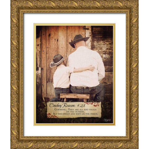 Reason No. 28 Gold Ornate Wood Framed Art Print with Double Matting by Eva, Shawnda