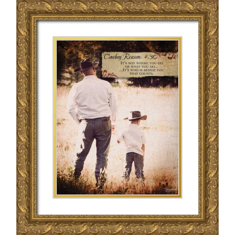 Reason No. 30 Gold Ornate Wood Framed Art Print with Double Matting by Eva, Shawnda