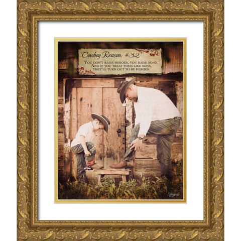 Reason No. 32 Gold Ornate Wood Framed Art Print with Double Matting by Eva, Shawnda