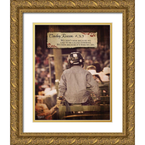 Reason No. 33 Gold Ornate Wood Framed Art Print with Double Matting by Eva, Shawnda
