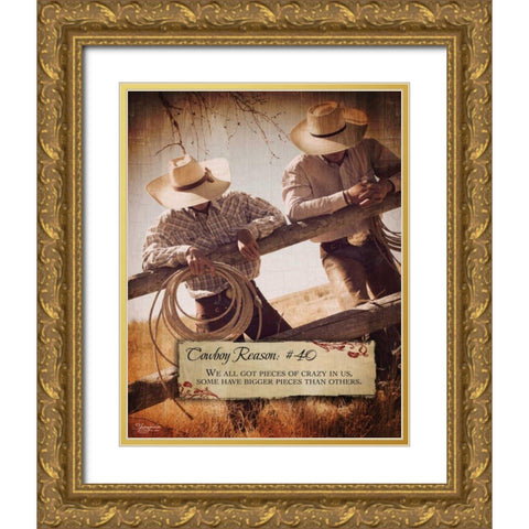 Reason No. 40 Gold Ornate Wood Framed Art Print with Double Matting by Eva, Shawnda