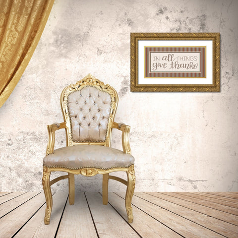 In All Things Gold Ornate Wood Framed Art Print with Double Matting by Dicks, Stephanie