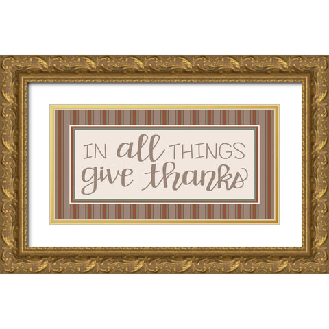 In All Things Gold Ornate Wood Framed Art Print with Double Matting by Dicks, Stephanie