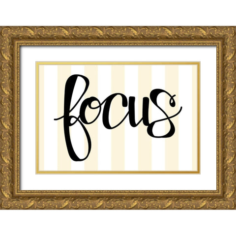 Focus Gold Ornate Wood Framed Art Print with Double Matting by Dicks, Stephanie