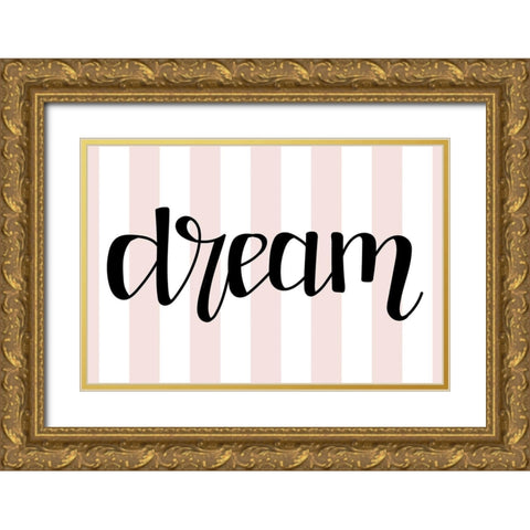 Dream   Gold Ornate Wood Framed Art Print with Double Matting by Dicks, Stephanie
