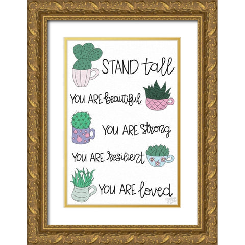 Plant Inspiration Gold Ornate Wood Framed Art Print with Double Matting by Dicks, Stephanie