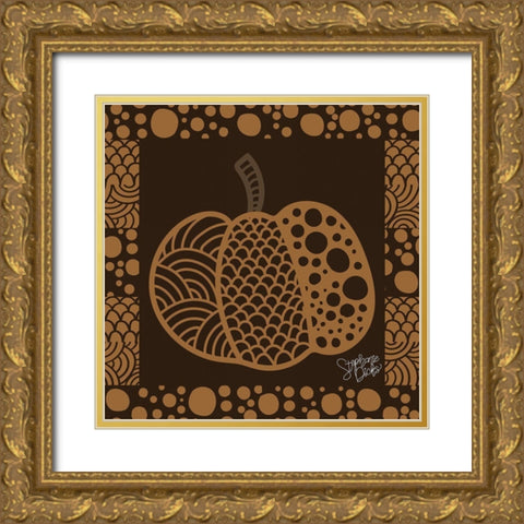 Pumpkin I Gold Ornate Wood Framed Art Print with Double Matting by Dicks, Stephanie