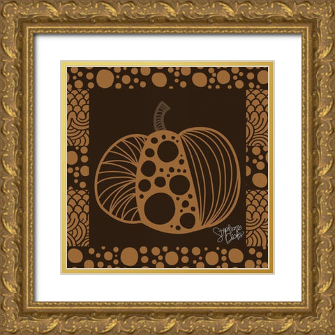 Pumpkin II Gold Ornate Wood Framed Art Print with Double Matting by Dicks, Stephanie