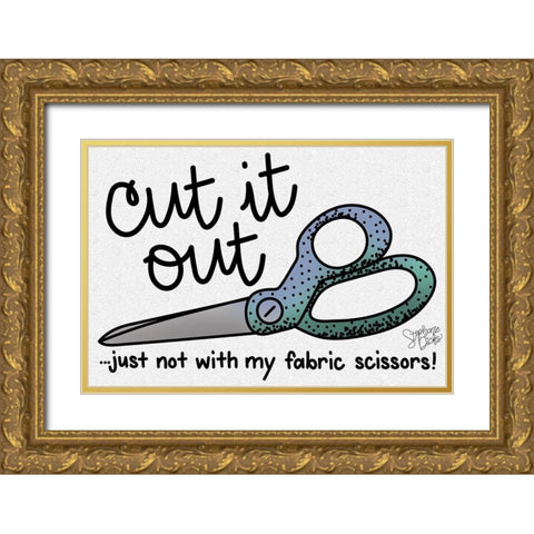 Cut it Out Gold Ornate Wood Framed Art Print with Double Matting by Dicks, Stephanie