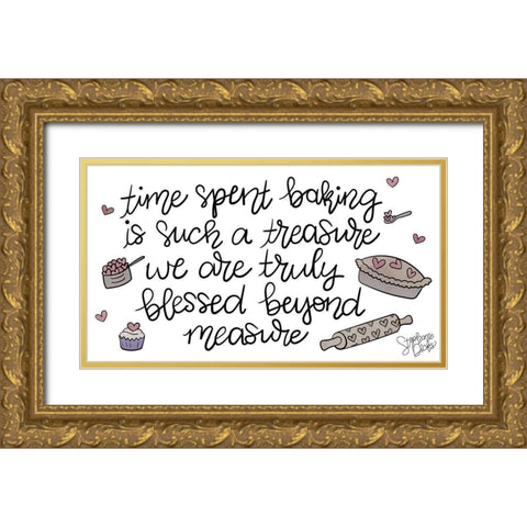 Blessed Beyond Measure Gold Ornate Wood Framed Art Print with Double Matting by Dicks, Stephanie