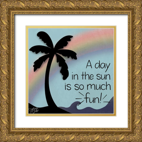 Day in the Sun Gold Ornate Wood Framed Art Print with Double Matting by Dicks, Stephanie
