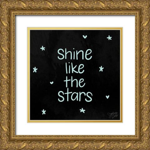 Shine Like the Stars Gold Ornate Wood Framed Art Print with Double Matting by Dicks, Stephanie