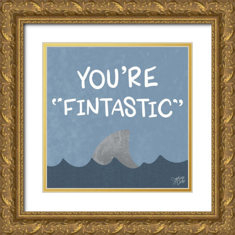Fintastic Gold Ornate Wood Framed Art Print with Double Matting by Dicks, Stephanie