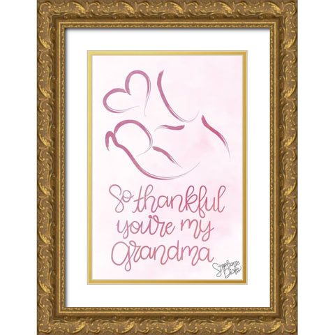 Grandma Gold Ornate Wood Framed Art Print with Double Matting by Dicks, Stephanie