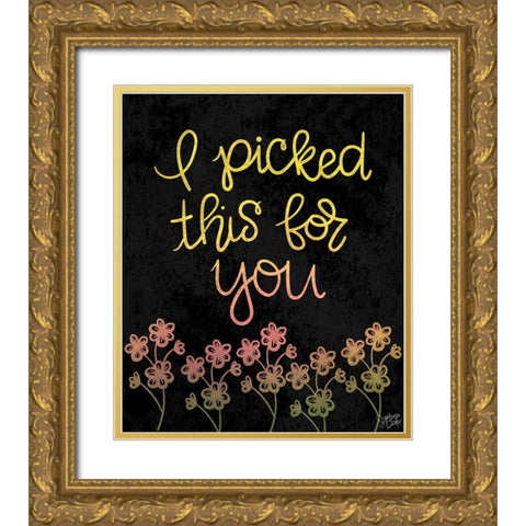 For You Gold Ornate Wood Framed Art Print with Double Matting by Dicks, Stephanie