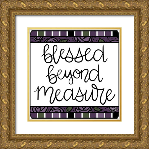 Blessed Gold Ornate Wood Framed Art Print with Double Matting by Dicks, Stephanie