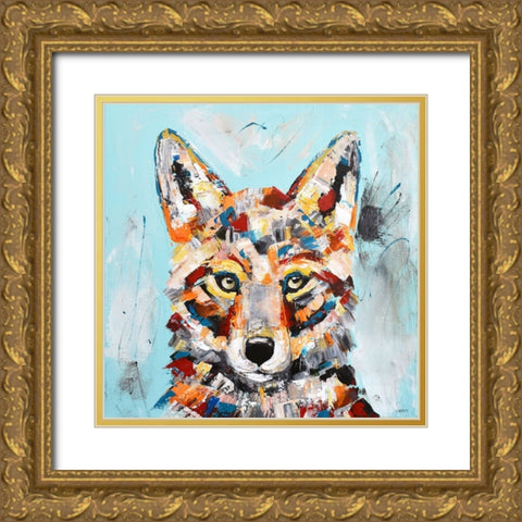 Coyote Gold Ornate Wood Framed Art Print with Double Matting by Seeley, Jenn