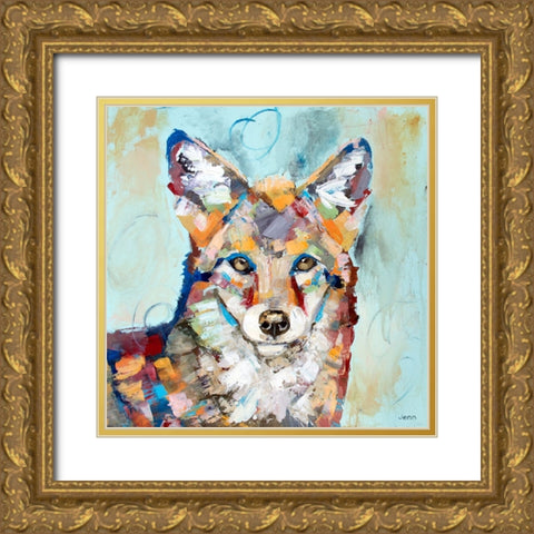 Coyote Gold Ornate Wood Framed Art Print with Double Matting by Seeley, Jenn