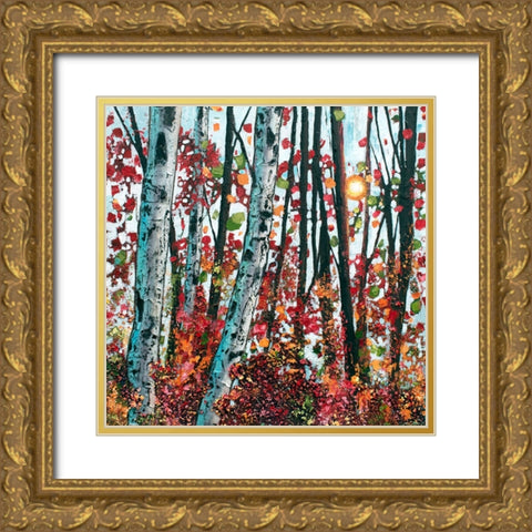 Autumn Radiance Gold Ornate Wood Framed Art Print with Double Matting by Seeley, Jenn
