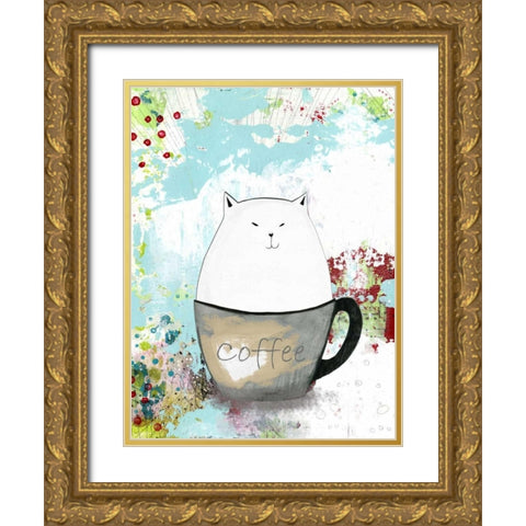 A Little Sugar in My Coffee Gold Ornate Wood Framed Art Print with Double Matting by Ogren, Sarah