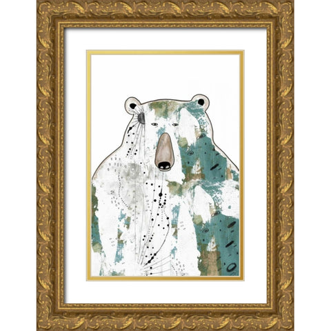 Brown Bear Gold Ornate Wood Framed Art Print with Double Matting by Ogren, Sarah